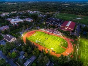 Football stadium from above