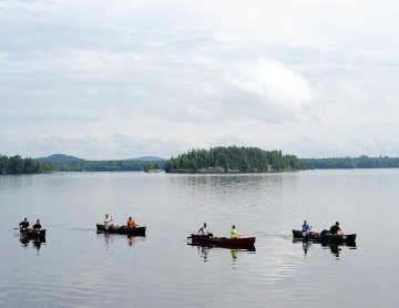 People canoeing