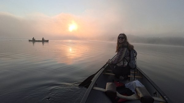 Part one of the morning van commute on a beautiful misty morning.